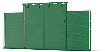 DAS COMPANY Eingangsplane PVC 2Stck. 2x5m DunkelGrün - Pavillon - Plane Wasserdicht - Zeltgarage - Zeltplane - Abdeckplane Wasserdicht - Lagerzelt - Gartenhaus