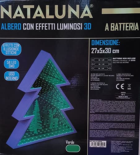 Albero Nataluna con effetti luminosi 3D