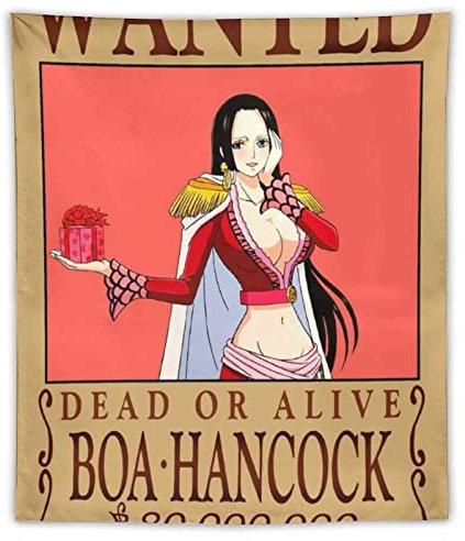 NANXIANG Anime One Piece Wanted Poster Boa Hancock Geschenke Polyester Gemälde Wandkunst Schlafzimmer Dekorative Bild Drucke Moderne Dekoration 127 x 152,4 cm