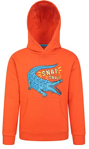 Mountain Warehouse Snappy Croc Kids Hoodie Orange Kids Size 7-8 Years