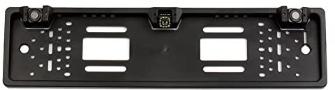 HUIOP Cornice della targa,Telecamera di backup con porta targa europea Telecamera di retrovisione a 12 LED con sensore di parcheggio del sistema radar retromarcia