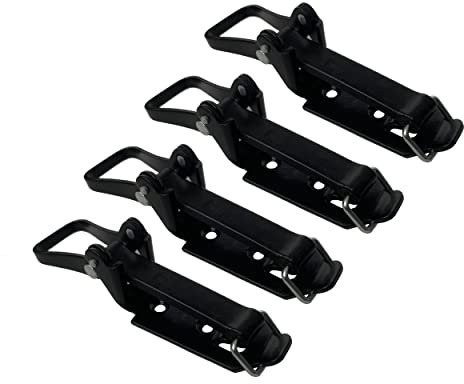 4X 80mm Schaufelhalter Besenhalter Axthalter Ladungssicherung (Schwarz)