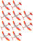 jojofuny 10pcs Glider Planes for Kids: Rubber Band Powered Aircraft Biplane Model Toys - Shooting Flying Airplane Toy for Kids Outdoor Party, Random Style