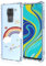ATISIJIE Flower Case for Xiaomi Redmi Note 9, Clear Floral Flower Pattern Print Design Soft TPU Case Shockproof Girl Women Phone Cover-A01
