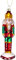 Weihnachtsbaum-Hängeornament, Nussknacker-Figur, Christbaumschmuck, Baumschmuck, Dekoration, Glas, mundgeblasen, Urlaub, Weihnachten, Andenken für Feiertage, Zuhause, Partys