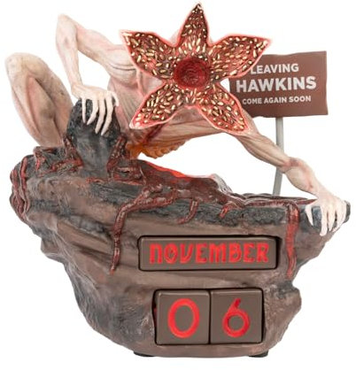 Grupo Erik Ewiger Kalender Strager Things Figur - 3D Kalender Tischkalender zum Aufstellen - Dauerkalender - Offizieller Demogorgon Strager Things Fanartikel Büro Deko