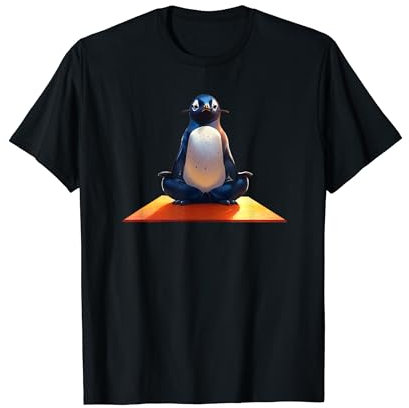 Pinguin Yoga Meditation Namaste Relax Relaxing Yogi Pose T-Shirt