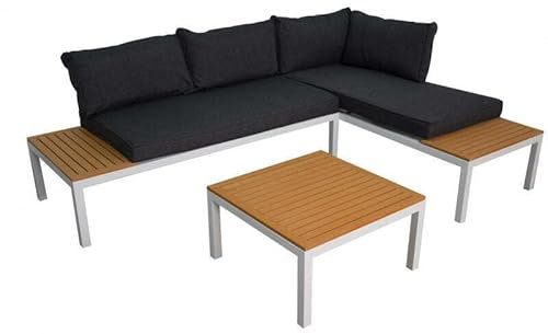 DEKO VERTRIEB BAYERN Luxus Premium Garten Essgruppe Set Esstisch Sitzgruppe Gartenmöbel Stahl inkl. Spedition