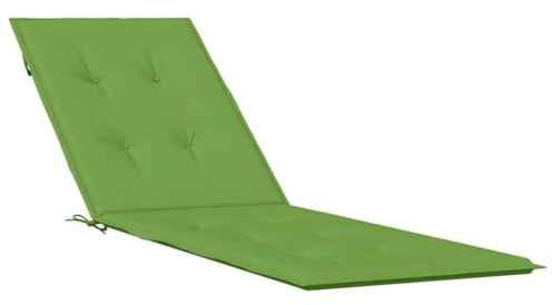 vidaXL Liegenauflage, Auflage Polster Kissen für Liegestuhl Sonnenliege, Polsterauflage für Gartenmöbel Gartenliege, Melange Grün (75+105) x 50 x 4cm Stoff