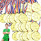 50 Stücke Gewinner Medaillen, Kunststoff Medaillen Gold Kinder,Kinder Sieger Medallien, Goldmedaille für Kinder, Medaillen Kinder für Sportstag, Mini-Olympiade, Kindergeburtstag Party