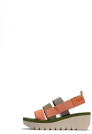 Fly London YERE847FLY, Sandal Donna, Tea Rose/Multicolor/ArmyGreen, 41 EU
