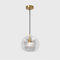 Lampes suspendues en verre soufflé à la main pour îlot de cuisine, double sphère, boule en verre transparent ambré, lampe de plafond de ferme, lustre industriel pour table de salle à manger, chambre à