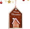 Lebkuchenhaus-Dekorationen, Lebkuchenhaus-Weihnachtsschmuck,Weihnachtsbaumschmuck in Hausform - Lebkuchenhaus-Anhänger-Charm, 2D-Weihnachts-Lebkuchenmann-Ornamente für Zuhause