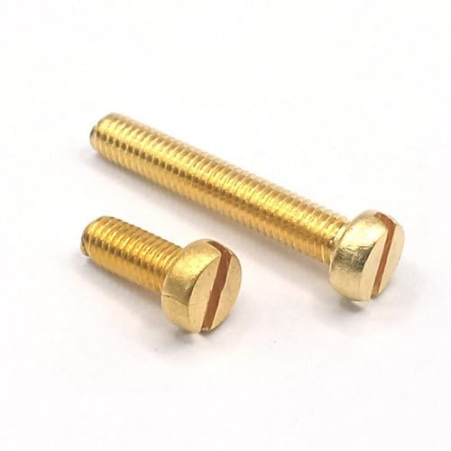 Zylinderkopfschrauben DIN 84 mit Schlitz - Messing - gelb (M3 x 6, 10 Stück)