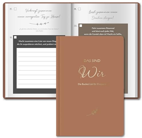 BIROYAL Bucket List für Ehepaare mit 278 Aufgaben - Hochzeitsgeschenk für Brautpaar - Hochzeitsbuch - Geschenk für die Ehe - Hochzeitsgeschenke - Valentinstag