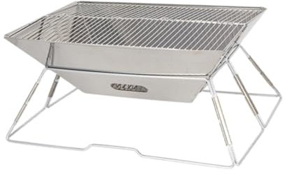 Sharplace Griglia da Campeggio Pieghevole in Acciaio Inox per Barbecue per Feste in Spiaggia E Giardino