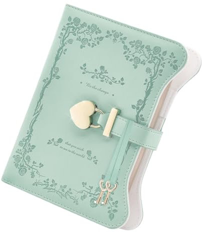 B6 Pu Leather Journal with Lock and Key, 360-Page Refillable Notebook, Secret Diary for Women and Girls, Personal Organizer for for note-taking Home Use for Everyday Use, with 5.91x7.87 Inches