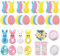 Ostern Basteln Kinder, Osterhase zum Basteln, Moosgummi Bastelmaterial Aufkleber Fensterbilder Sticker, DIY Hase Eier Form Osterdeko Aufkleber, für Ostern Geburtstagsfeier Handarbeit Kreativsets