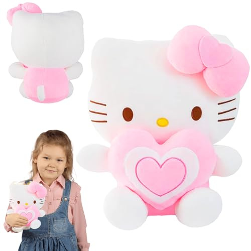 Kuscheltier, Plush Plüschtier Kuscheltier Stofftier Kitty Plüschtier Cat Cartoon Plüschtier Kuscheltier Stofftier Gefüllte Plüschpuppe Mädchen Kinder Geburtstaggeschenke Geschenk Party Supplies
