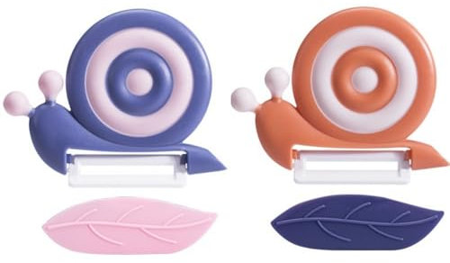 Set of 2 Peeler Snail Ceramic Knives - Children's Savings Peeler with Non-Slip Handle | Strip Peeler for Vegetables & Fruit | Child-friendly Kitchen Aid for Camping, Picnic and Household