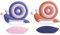 Set of 2 Peeler Snail Ceramic Knives - Children's Savings Peeler with Non-Slip Handle | Strip Peeler for Vegetables & Fruit | Child-friendly Kitchen Aid for Camping, Picnic and Household