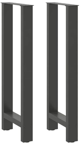 Owoxanthellate Pieds de table de bar anthracite 40 x 100-101 cm en acier revêtu par pulvérisation, pieds réglables, aspect moderne, capacité de charge robuste, pour salon, cuisine, salle à manger