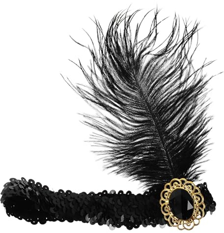 Kopfschmuck Federstirnband Flapper, Geschenkideen für Damen Vintage
