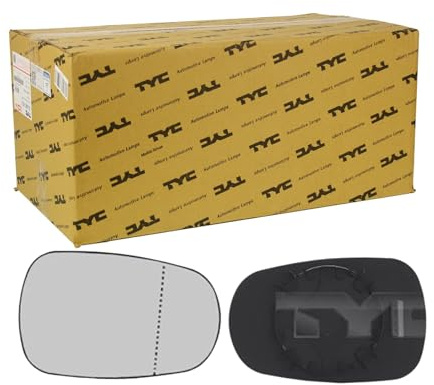 TYC Spiegelglas, Glaseinheit 324-0008-1 beidseitig, asphärisch | Kompatibel mit: DACIA LOGAN, LOGAN MCV, NISSAN MICRA III, RENAULT CLIO I, CLIO II, CLIO II Kasten/Schrägheck, MEGANE I