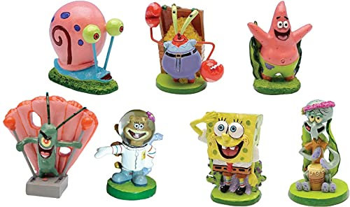 Penn-Plax Spongebob 7-teilig quadratisch Hose Aquarium Ornaments