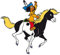 K&L Wall Art selbstklebendes Wandtattoo Indianer Junge Yakari mit Pony Kleiner Donner Kinder Pferd Klebebilder für die Wand 33x30 cm
