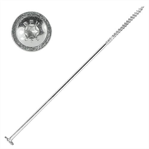 Tellerkopfschrauben PanelFix 8 x 340 mm, EU-Zulassung, 50 Stück, hell verzinkt
