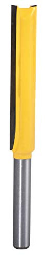 KATUR Extra Long Straight Router Bit 1/4 Inch Shank, Bearing Flush Trim Bit, Woodworking Milling Cutter Trimming Blade (Blade Length 50mm)