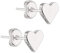 LIEBESKIND BERLIN TIME & JEWEL Ohrringe LJ-0500-E-08 Damen Ohrstecker Herz Edelstahl Silber, One Size