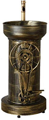 ZYACHI Lavabo Avec Robinet, Style Industriel Rétro Métal Roue Créative Équipement Iron Art Évier Sur Pied (Color : Bronze)