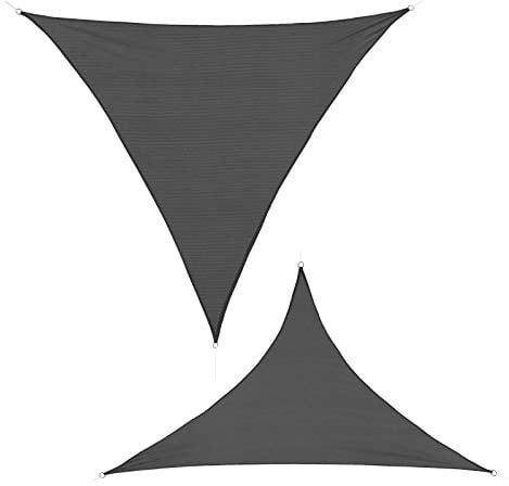 BB Sport Sonnensegel 3.5m x 3.5m x 4.95 m Granit Dreieck Sonnenschutz Windschutz UV Schutz Garten Terasse Balkon