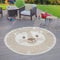 TT Home Kinderzimmer Outdoor Teppich Kinder Rund Spielteppich 3D Optik Löwe Beige, Größe:Ø 200 cm Rund