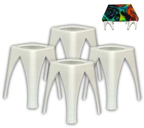 ELACE Lot de 4 pieds pour toile peinture acrylique Ht grand modèle 8 cm - 3 inches liquide fluide, acrylique pouring ou coulée