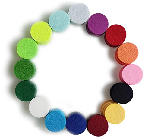 260 Pcs 22mm Aromatherapy Diffuser Pad Round Fibre Replacement Refill Pads Essential Oil Diffuser Pad Air Freshener Accessories (22MM)