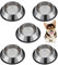 Iyowei 5PCS Gamelle en Acier Inoxydable pour Chien, Gamelle pour Chien et Chat de Base Antidérapant, Lot de 5(15.6 * 3.5cm)