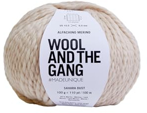 Wool and the Gang Alpachino Merino, Sahara Dust (078), 100g
