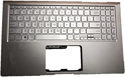 fqparts Replacement Laptop Upper Case Cover C Shell & Keyboard For ASUS For ZenBook 15 UX533FAC UX533FD UX533FN UX533FTC Silver US English Layout
