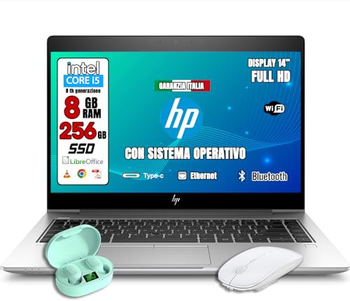 HP ProBook 650 G5 39,6 cm (15.6) 1920 x 1080 Pixel Intel® Core i5 di ottava Generazione i5-8265U 8 GB DDR4-SDRAM 256 GB SSD (Ricondizionato)