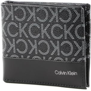 Calvin Klein Subtle Mono Bifold 5CC with Coin Black Classic Mono