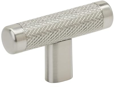 Amerock BP36556G10 | Kitchen Cabinet Knob | Satin Nickel | 2-5/8 in (67 mm) | Bronx | 1 Pack | Furniture Hardware | Bathroom Drawer Knob| Dresser Drawer Handle | Cabinet Pull
