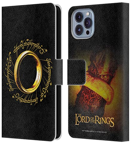 Head Case Designs Officially Licensed The Lord Of The Rings The Fellowship Of The Ring One Ring Graphics Leather Wallet Case Compatible With Apple iPhone 14