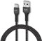 Budi 1m Type C to USB Braided Cable with 65W PD USB C USB charger for Fast Charging, Zinc Alloy and Nylon Material, Black Color for Macbook Pro/Air/SamsungS21/S20/Huawei/Xiaomi