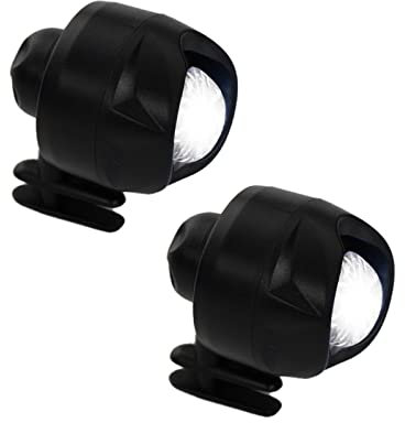 Faros para Croc, 2 piezas de luz LED impermeable para zapatos, luces de decoración de zapatos, luces ajustables, zuecos para camping, senderismo, ciclismo, adecuado para adultos y niños (negro)