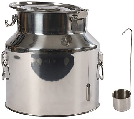 Milchkanne 22L Edelstahl Luftdichte Milchkanne mit Deckel Milchkannen mit Drei Verschlussclips und Silikondichtung zum Transportieren oder zur Aufbewahrung (22 L)