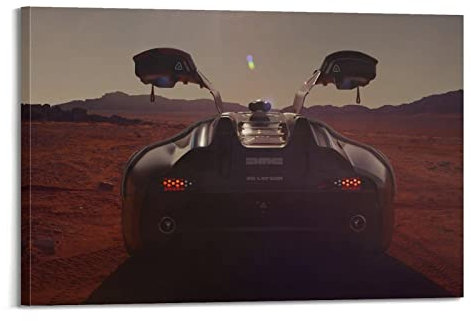 Sportwagen-Poster für DMC DELOREAN Rennauto, dekoratives Gemälde, Leinwand, Wand- und Kunstbild, Familien-Schlafzimmer, 60 x 90 cm