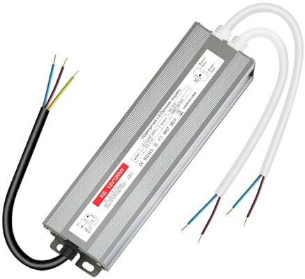 led trafo 12v 10A, IP67 Wasserdicht led transformator 12V 120w, trafo 230v auf 12V 120W 10a, netzteil 12v für G4 GU5.3 MR11 MR16, Nicht Dimmbar, kein Flimmern, Kein Rauschen